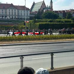 Beginning of the Parade the flag of Poland White and Red 🇵🇱