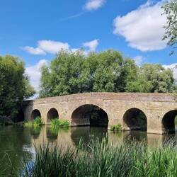The lovely 15th century stone bridge we stayed by and crossed to walk into town