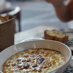 baked Manouri cheese