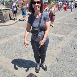 Camino path marker for pilgrims to follow