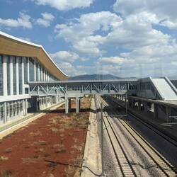 You can already tell how large the station is.