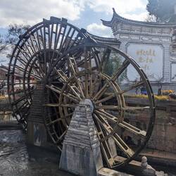 Lijiang is known for the big water wheels.