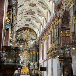 Inside the larger basilica