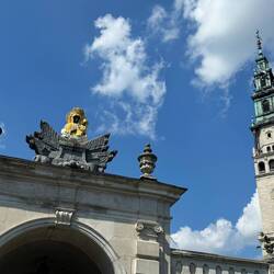Entrance and clock tower