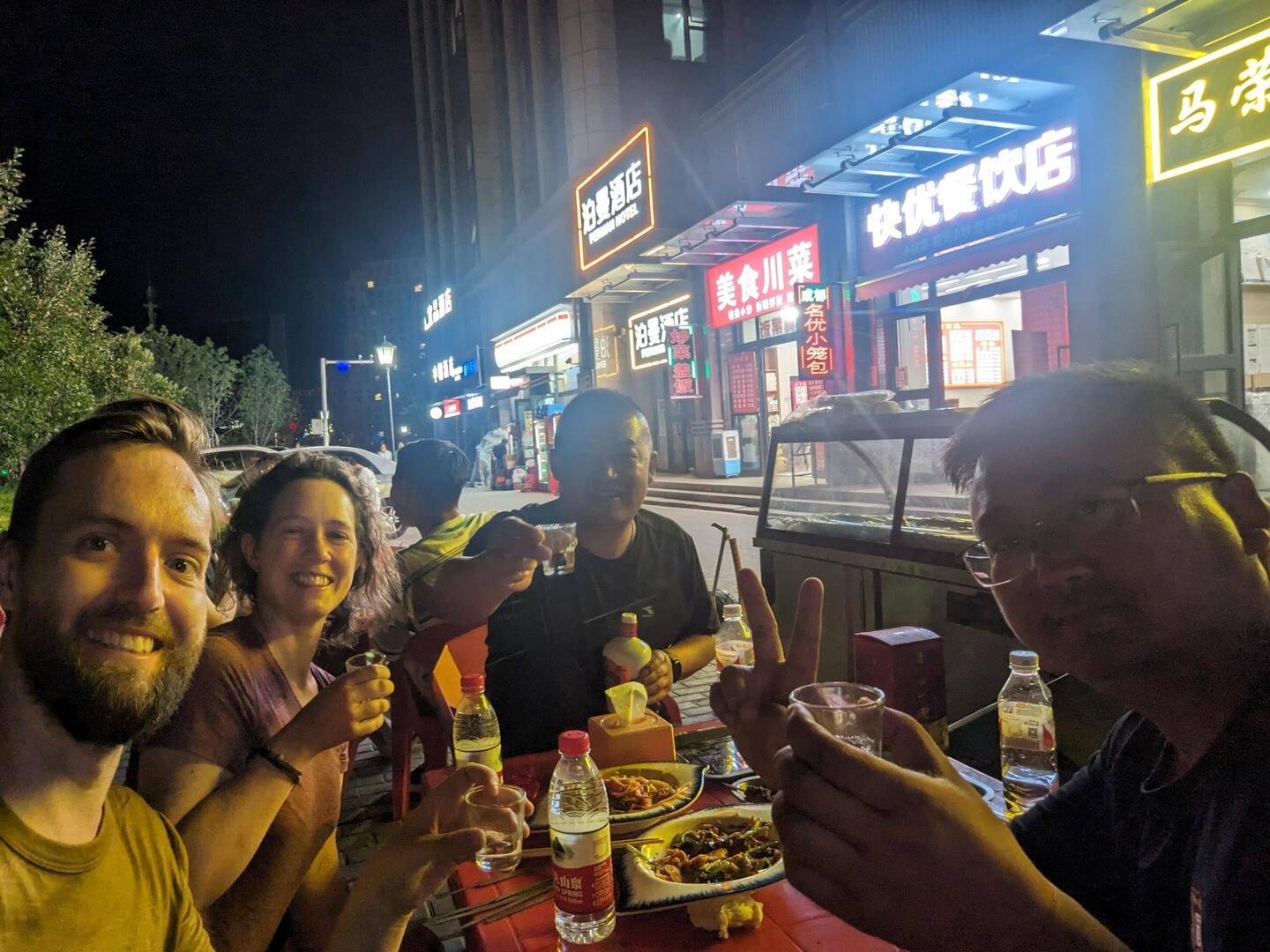 We made some friends from Zhangye who got us very drunk on some Baiju