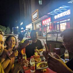 We made some friends from Zhangye who got us very drunk on some Baiju
