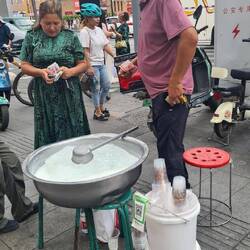 Selling fermented mare's milk