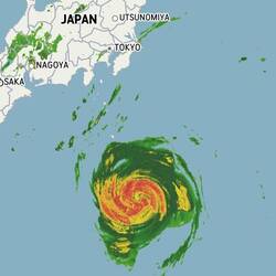 Typhoon Ampil is heading towards Japan