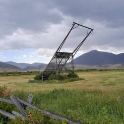 Beaver Sledge, mit dem früher Heu aufgeschichtet wurde