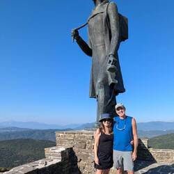 A statue celebrating local mountain women