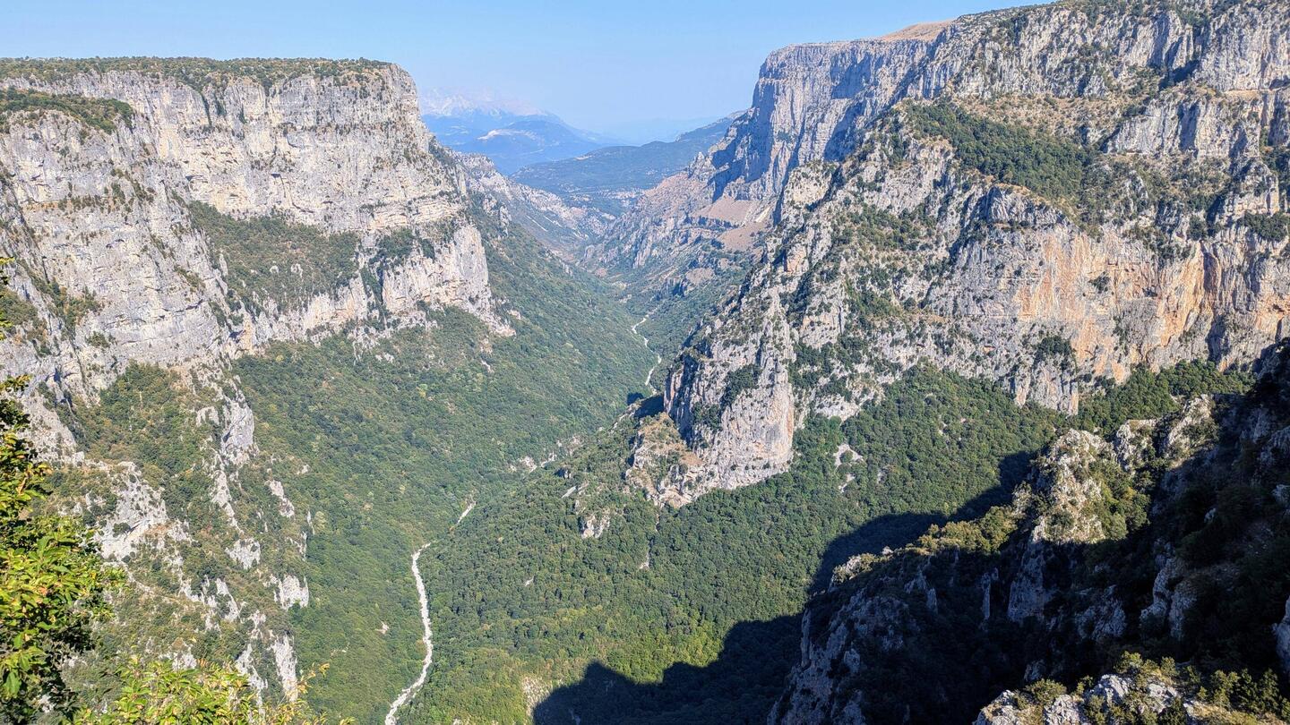 Full view of Vikos Gorge