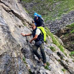 Zersch 1/2h Kletterpartie, vooooorsichtig
