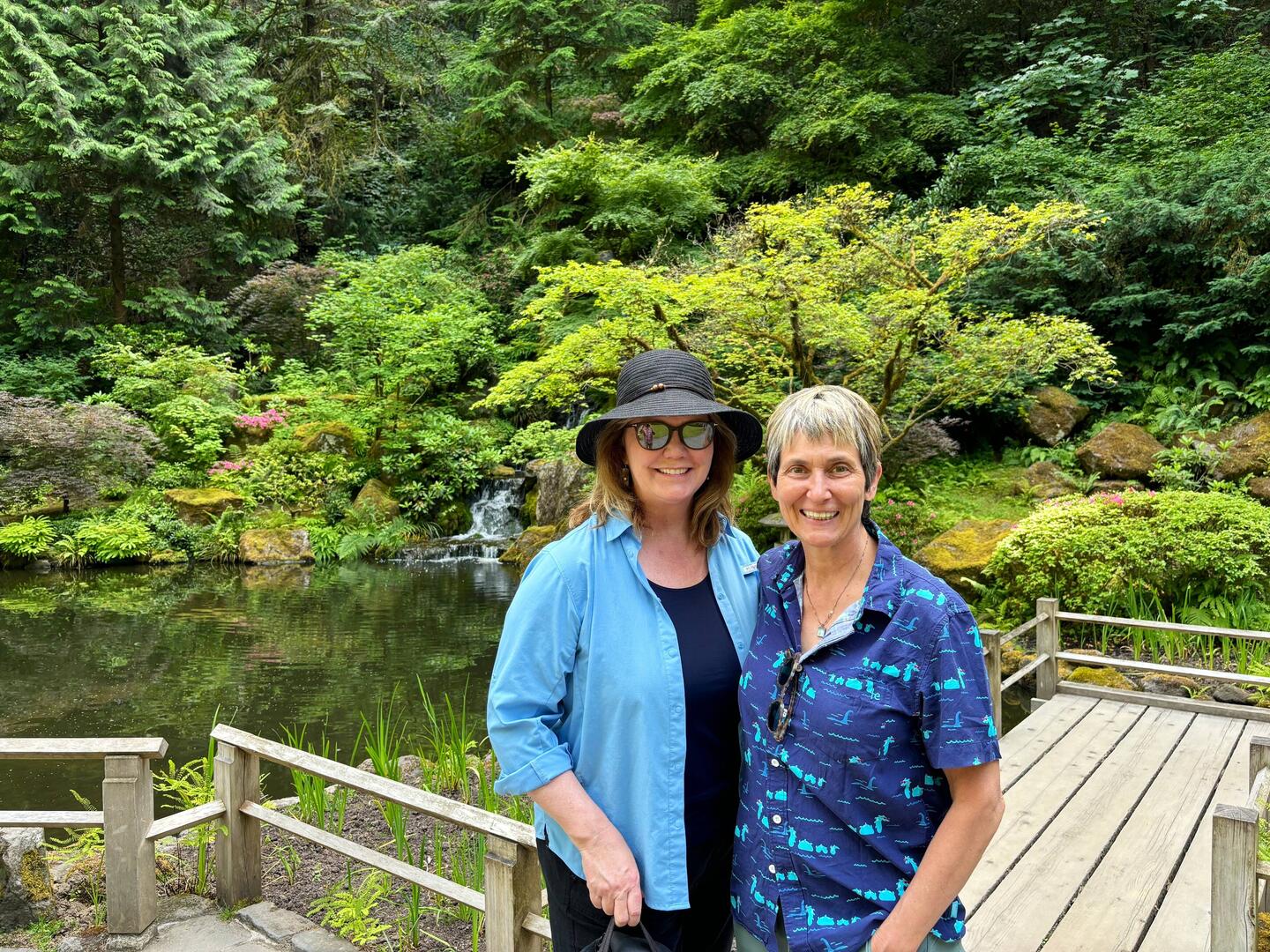 Nancy and Monica at the Japanese Garden