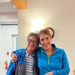 Reunited with an old friend, Elizabeth at the Wilson House in Vermont