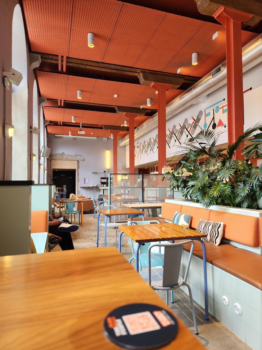 The hostel cafeteria/bar