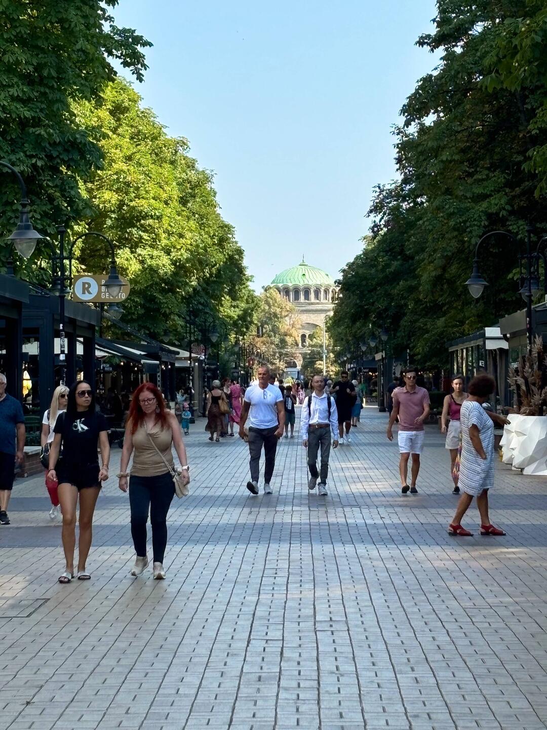 The pedestrian promenade