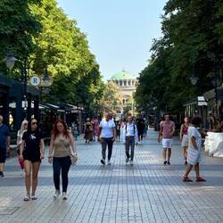 The pedestrian promenade