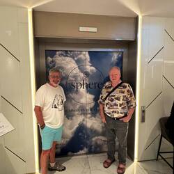 Heading to the hotel rooftop bar