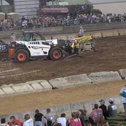 Forklifts came by when each group is done to remove the wreckage