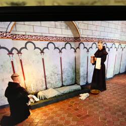 Hier wurde für einen toten Mönch die Totenmessegehalten.