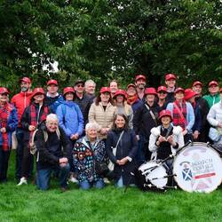 Most of the parents and grandparents who came to support the boys.