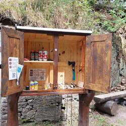 Trailmagic an der Grenze, noch auf tschechischer Seite!