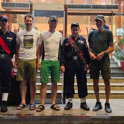 abschied von den Hotel-Wachen in Islamabad, sie mochten uns!