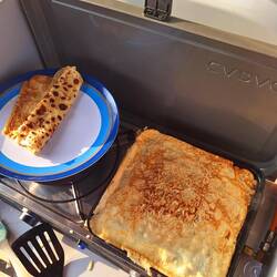 Wer sagt, dass Pfannkuchen rund sein müssen? Ein leckeres Abendessen 🍽