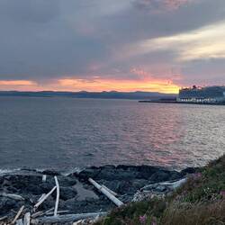Sonnenuntergang am Hafen in Victoria