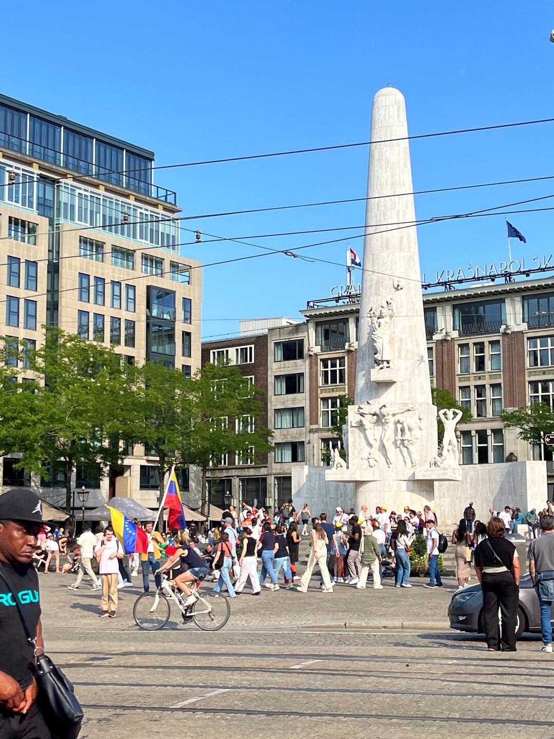 The Dam. Very much the center of Amsterdam political life