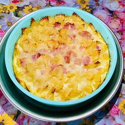 Nudelauflauf mit Schinken