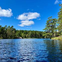 Rein ins Kajak und hinaus ins Wasser, wo ich..