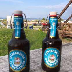 Flensburger mit Aussicht auf den Strand am grünen Brink