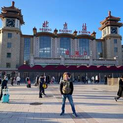 Ankunft am Pekinger Hauptbahnhof