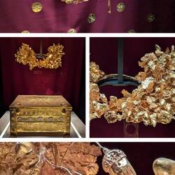 King Phillip's elaborate gold wreath left at his funerary urn