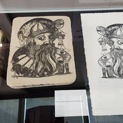 Stone lithograph of Gutenburg