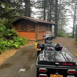 "Falcon" rustic cabin. It had electric and heat so maybe not that rustic😳