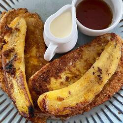 French toast con banana cotta 😋