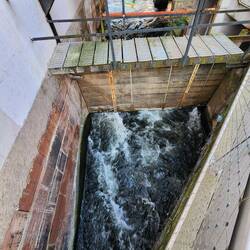 The watermill underneath