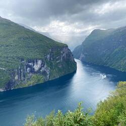 Abschied vom Geiranger Fjord