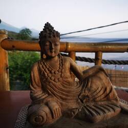 Buddha hat sich es auch gemütlich gemacht 🧡