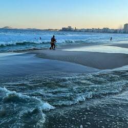 Während unserer Zeit in Rio wurden entweder gelbe oder rote Flaggen aufgestellt