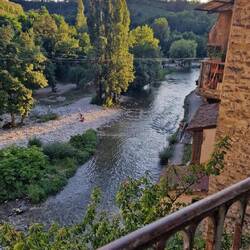 Sonnenuntergang von unserem kleinen Balkon.