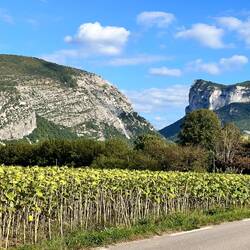 Erster Blick auf das Vercors-Gebirge