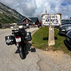 Erste Kaffeepause auf dem Col des Aravis