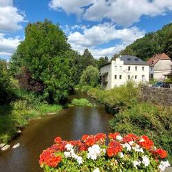 Die Röslau am Zielort Schirnding!