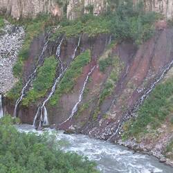 Wasser am fallen