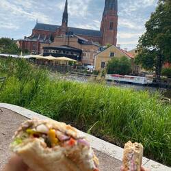 Subway pause mit toller Aussicht auf die Kathedrale!! Lecker Lecker