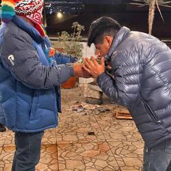 Zeremonie auf der Dachterasse