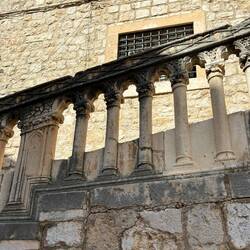 Notice the fill in between the posts so men couldn't see women's ankles